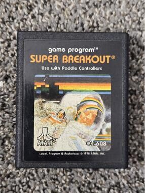 Atari Super Breakout Game Program Cartridge CX2608
